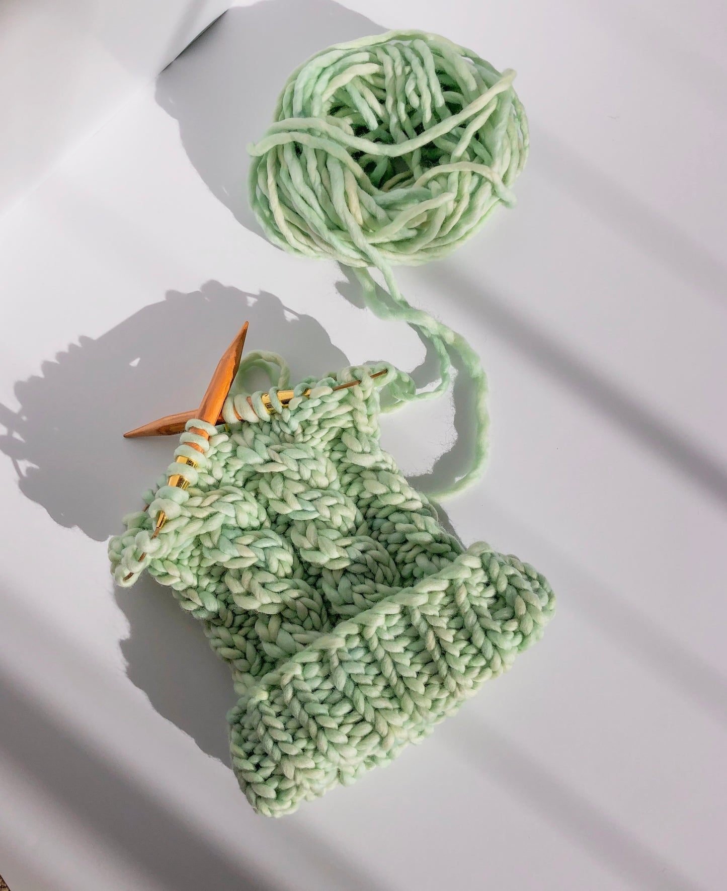 Chunky Cabled Beanie Hat Knitting Pattern
