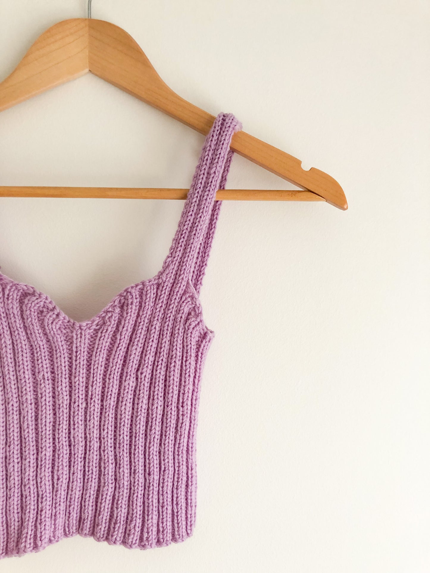 Sweetheart Ribbed Top Knitting Pattern