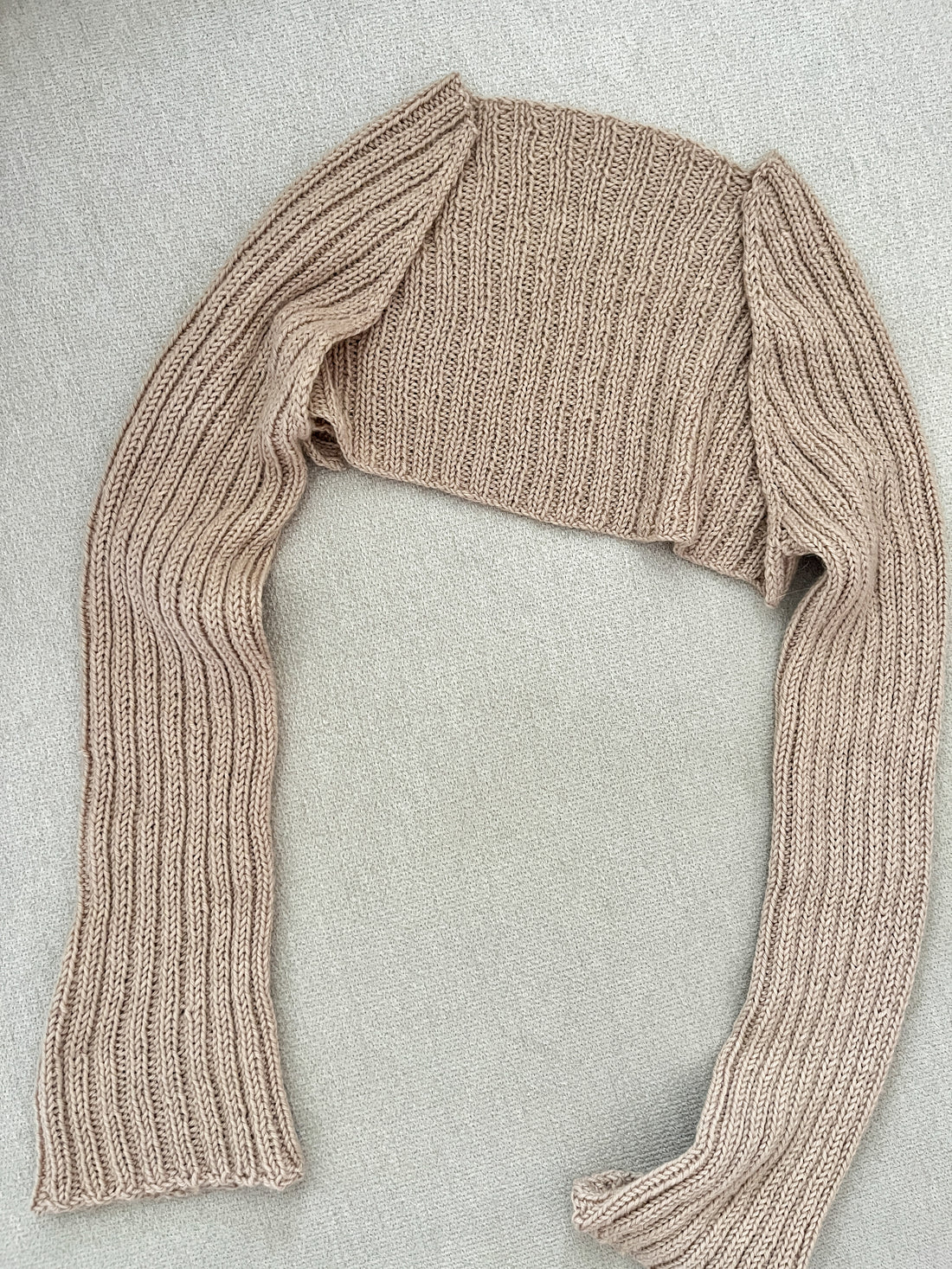 Camel Knitted Shrug Knitting Pattern