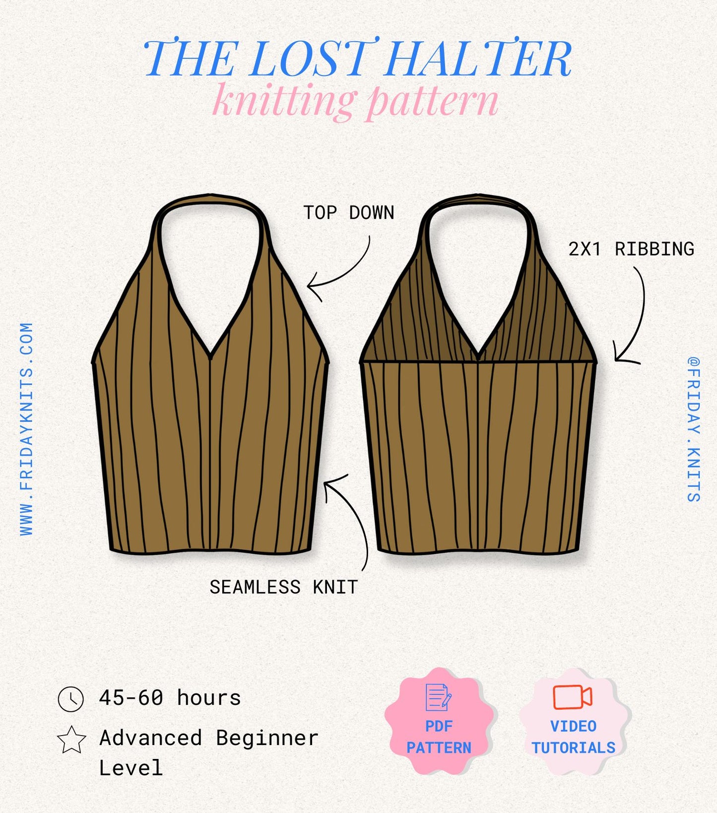 Lost Halter Top Knitting Pattern