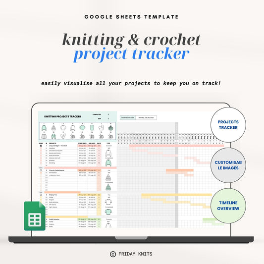 Knitting / Crochet Project Tracker Template