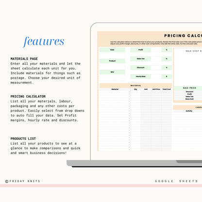 Pricing Calculator Spreadsheet Template