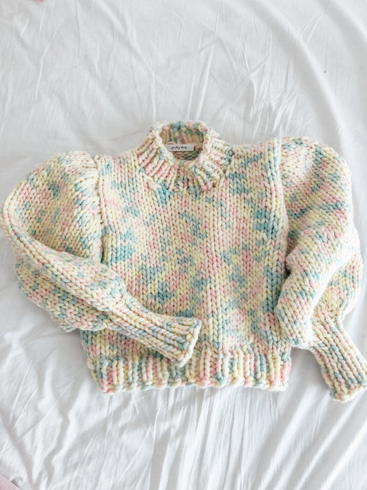 Chunky Mock Neck Colourful Sweater