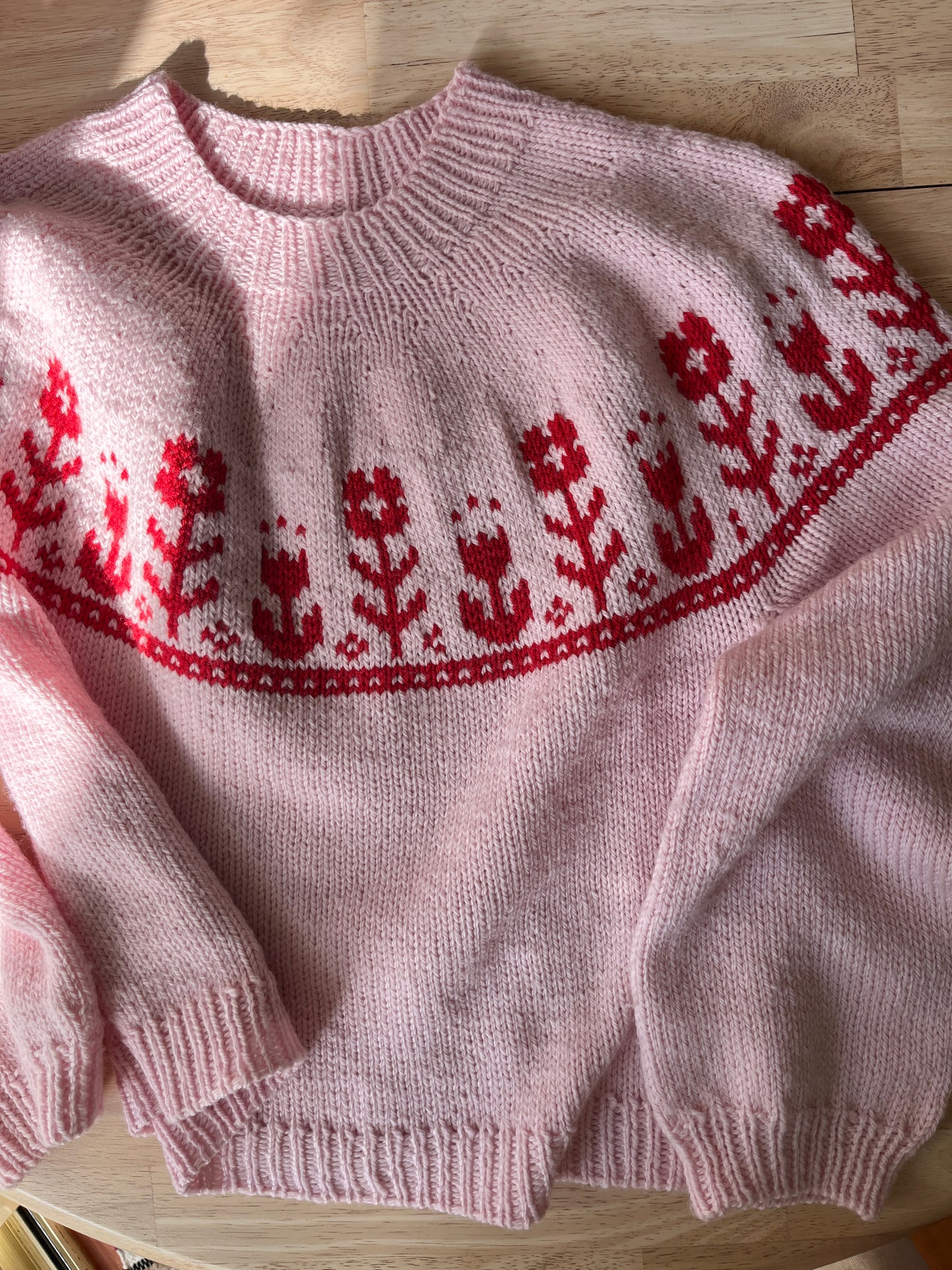 Folk Flower Sweater Knitting Pattern