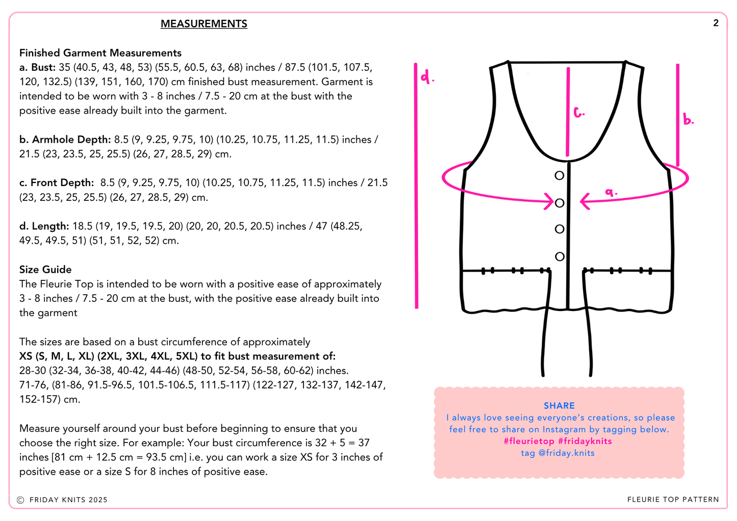 Fleurie Top Knitting Pattern