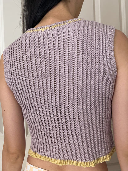 Meshy Twist Tank Knitting Pattern