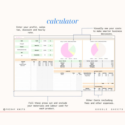 Pricing Calculator Spreadsheet Template