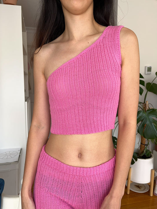 Lost One Shoulder Top Knitting Pattern